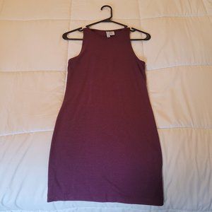 Magenta Sleeveless Bodycon Midi Dress